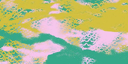 abstraktes Muster in Gelb, Rosa und Grün