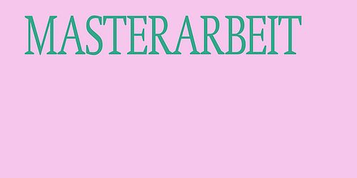 Masterarbeit