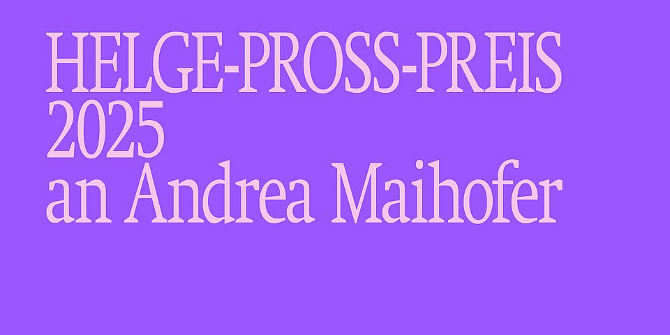 Helge-Pross Preis fuer Andrea Maihofer