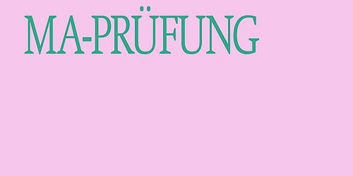 Master Prüfung
