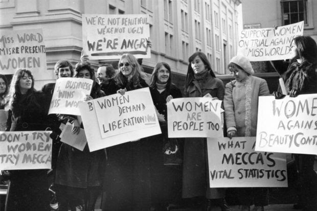 Protest gegen Miss Wahlen und ihr Frauenbild